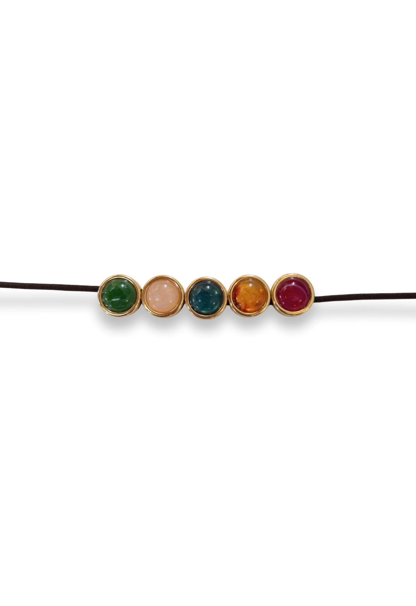 Charm para Elástico - Pedras | Dourado