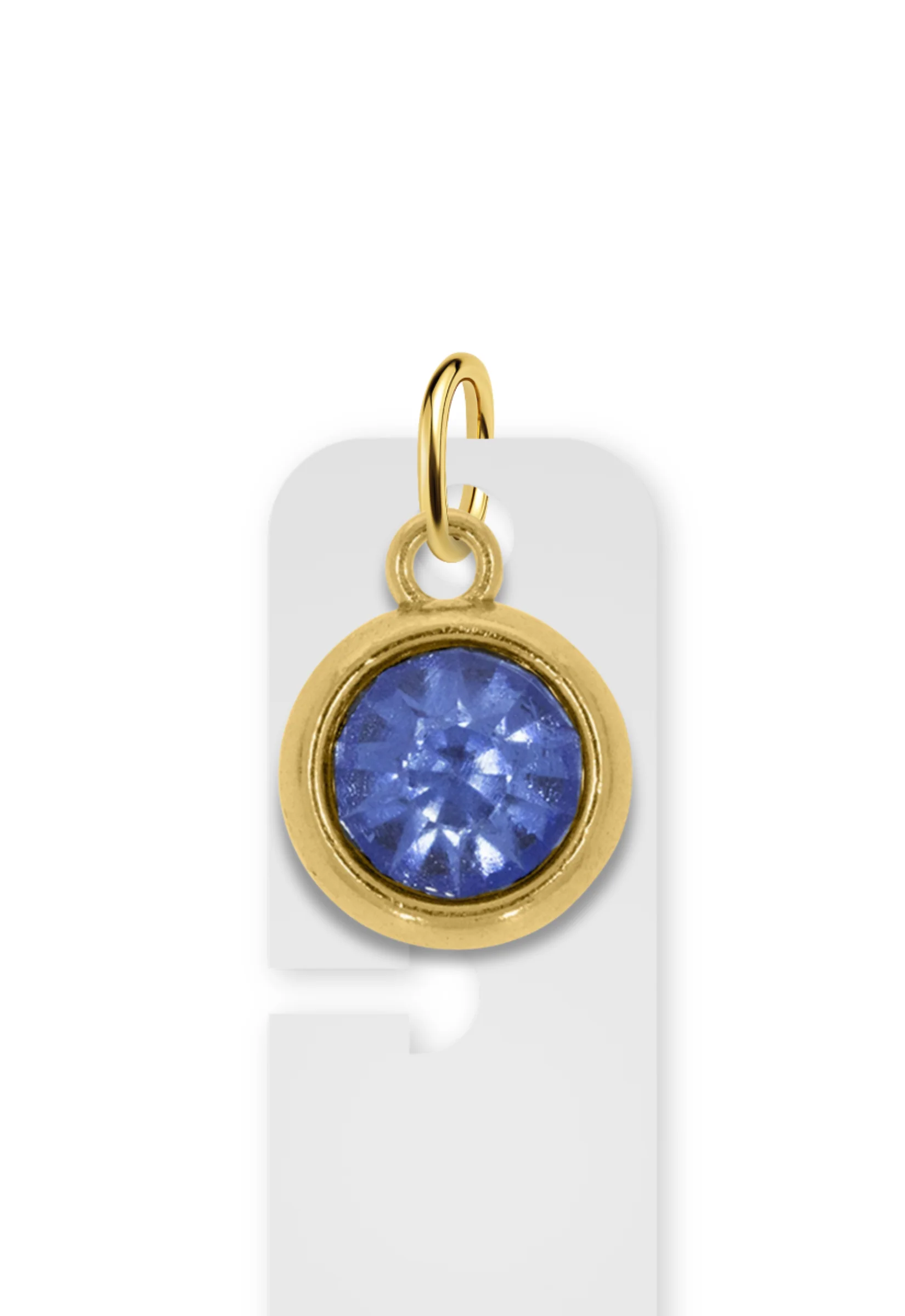 Charm Reposicionável Dourado - Brilho Azul - Image 2